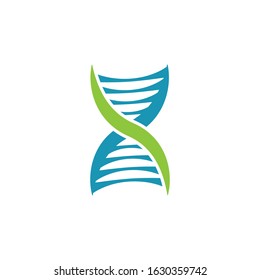 Genetic DNA icon logo vector illustration concept.