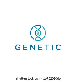 Vektorillustration des genetischen DNA-Logos	