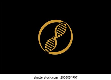Genetic DNA logo design vector. Cross medical health illustration sign.