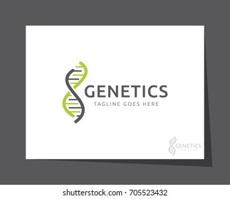 genetic dna logo icon vector template