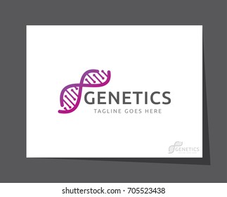 genetic dna logo icon vector template