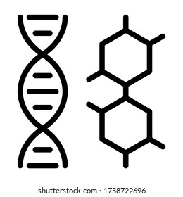 Genetic, dna symbol vector - education icons