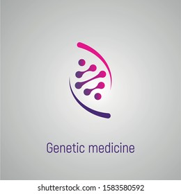 Genetic DNA Vector Logo Shape