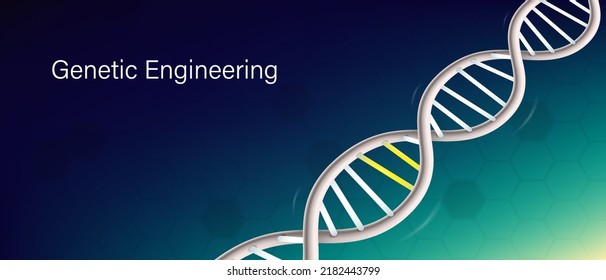 Genetic Engineering Background For Web Or Media. DNA Helix Molecular Structure. Deoxyribonucleic Acid. 