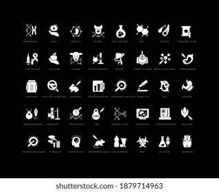 Genetic Engineering. Collection of perfectly thin icons for web design, app, and the most modern projects. The kit of signs for category Technology.