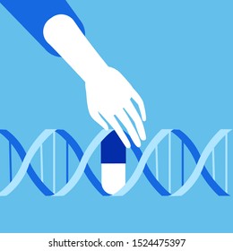 Genetic engineering. CRISPR Cas9 gene editing method