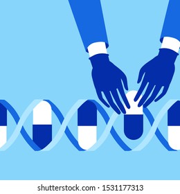 Genetic engineering. CRISPR Cas9 gene editing method