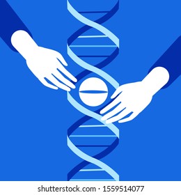 Genetic engineering. CRISPR Cas9 gene editing method