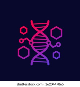 genetic engineering and dna modification vector icon