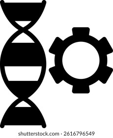 Genetic Engineering Glyph Vector Icon Design
