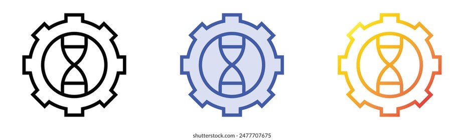genetic engineering icon. Linear, Blue Fill and Gradient Style Design Isolated On White Background