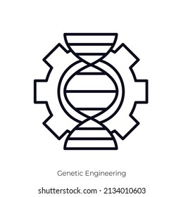 Genetic Engineering icon. Outline style icon design isolated on white background