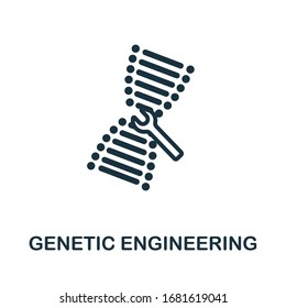 Genetic Engineering icon. Simple line element from biotechnology icons collection. Outline Genetic Engineering icon for templates, software and infographics.