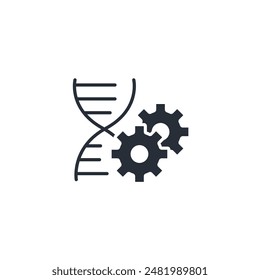 genetic engineering icon. vector.Editable stroke.linear style sign for use web design,logo.Symbol illustration.