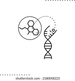 Genetic Engineering Modifying And Culturing  DNA, Crispr Technology Icon