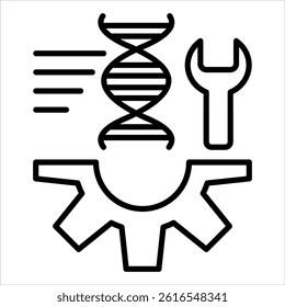 genetic engineering outline icon vector illustration