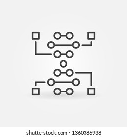 Genetic Engineering vector outline icon. DNA concept linear sign