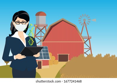 genetic engineering of wheat on a farm