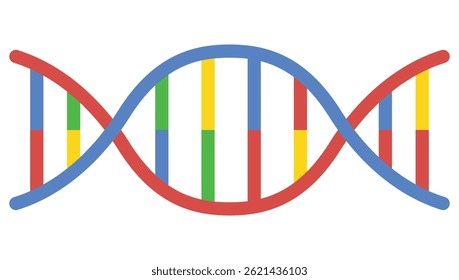 Genetic flat icon isolated on white background.