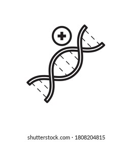genetic flat outline health icon