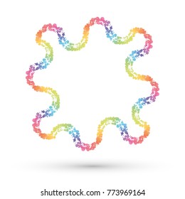 genetic frame created by spectrum dots 