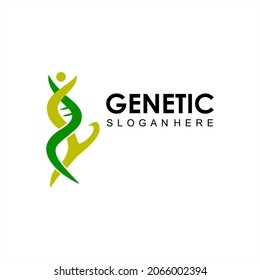 genetisches und menschliches Logo. geeignet für Heil- und Medizinbetriebe.