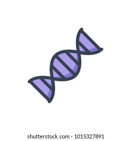 genetic icon. filled outline vector