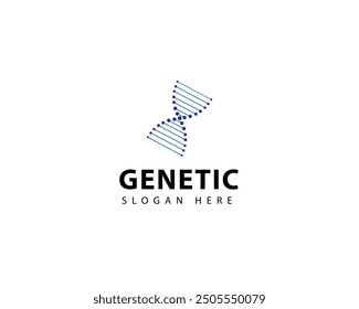 Icono genético en estilo plano moderno. Ilustración genética de Vector aislado. Ilustración de concepto médico.