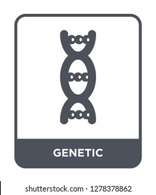 genetic icon vector on white background, genetic trendy filled icons from Chemistry collection, genetic vector illustration