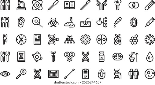 Iconos genéticos Iconos vectoriales de alta calidad Colección con trazo editable. Ideal para Profesional y Proyectos Creativos.