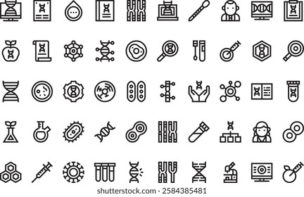 Genetic icons High-Quality Vector Icons Collection with Editable Stroke. Ideal for Professional and Creative Projects.