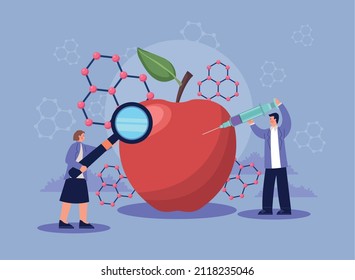 genetic laboratory couple scientists characters