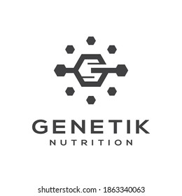 Letra genética del logotipo iniciales G