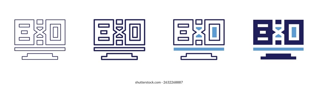 Genetic material icon in 4 different styles. Thin Line, Line, Bold Line, Duotone. Duotone style. Editable stroke.