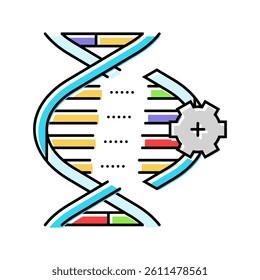 genetic modification cryptogenetics color icon vector. genetic modification cryptogenetics sign. isolated symbol illustration