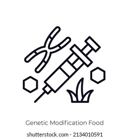 Genetic Modification Food icon. Outline style icon design isolated on white background