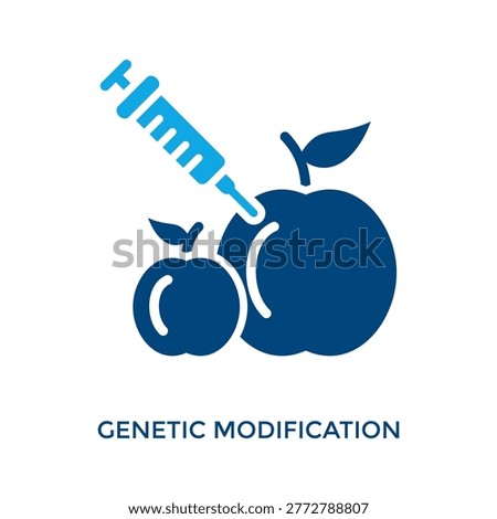 Genetic Modification Icon Dual Tone Style. Vector Illustration For Graphic Design