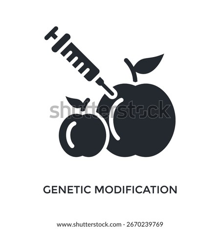 Genetic Modification Icon Glyph Style. Vector Illustration For Graphic Design