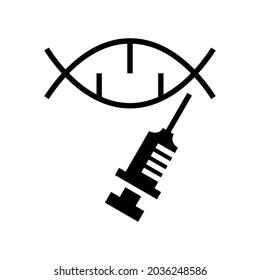 icono de modificación genética o logotipo símbolo de signo aislado ilustración vectorial - iconos vectoriales de estilo negro de alta calidad
