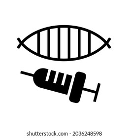 genetic modification icon or logo isolated sign symbol vector illustration - high quality black style vector icons
