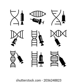 genetic modification icon or logo isolated sign symbol vector illustration - Collection of high quality black style vector icons
