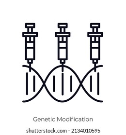 Genetic Modification icon. Outline style icon design isolated on white background