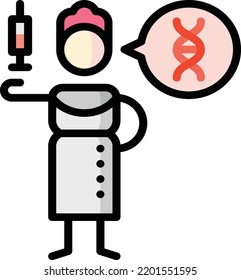 genetic modification isolated design element stock illustration. Vector on a white background