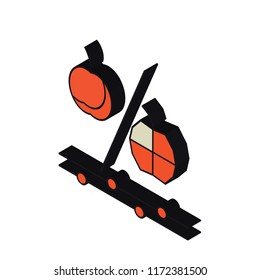 Genetic modification isometric left top view 3D icon