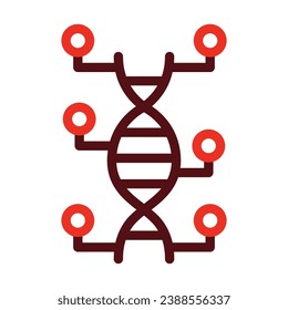 Genetic Modification Vector Thick Line Two Color Icons For Personal And Commercial Use.
