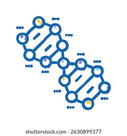 genetic molecular structure doodle icon sketch vector. genetic molecular structure sign. isolated symbol illustration