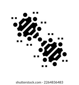 genetische molekulare Struktur Glyphsymbol Vektorgrafik. genetisches molekulares Strukturzeichen. einzelne Symbolillustration