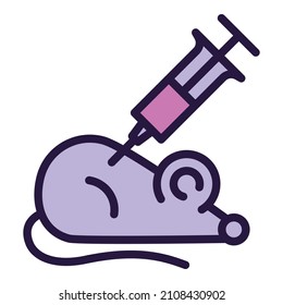 Genetic mouse icon outline vector. Rna gene. Manipulation human