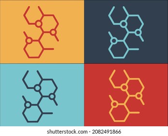 Genetic Mutation Cells Logo Template, Simple Flat Icon Of Science,research,genetic