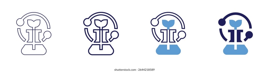 Genetic pool icon in 4 different styles. Thin Line, Line, Bold Line, Duotone. Duotone style. Editable stroke.